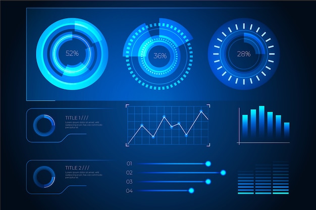 Futuristisch infographic elementenontwerp