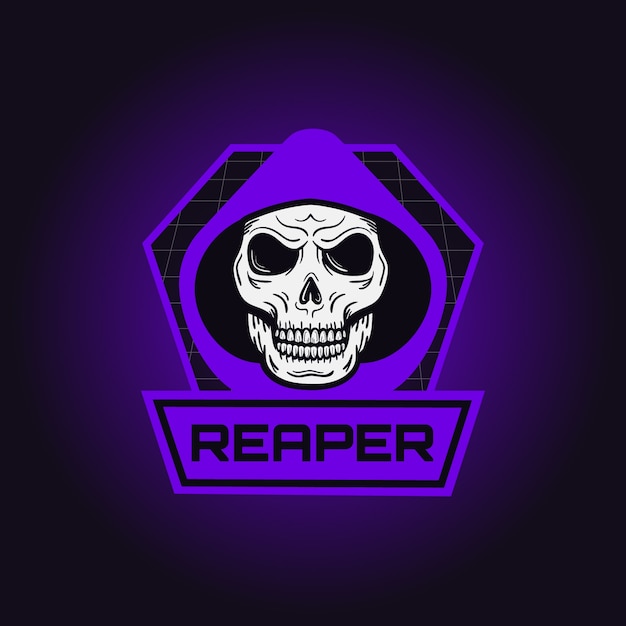 Gratis vector futuristisch reaper-logo