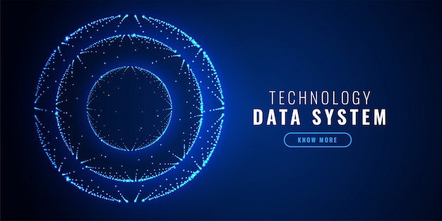 Futuristische cirkel stippen technische achtergrond