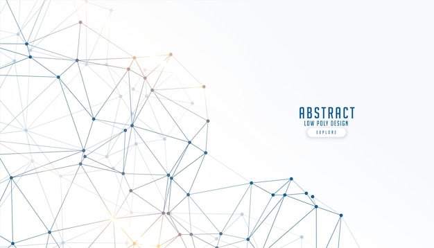 futuristische connectiviteit in lage polytextuur met punten en lijnenvector