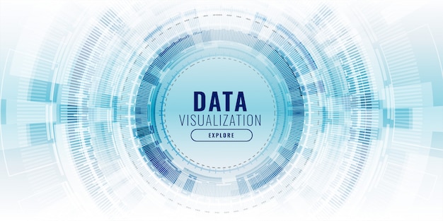 Futuristische data visualisatie technologie concept banner