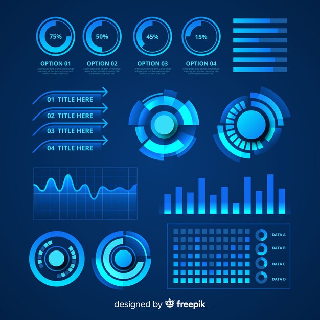 Futuristische infographic element set