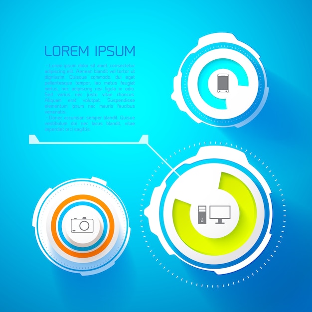 Gratis vector futuristische infographic-sjabloon