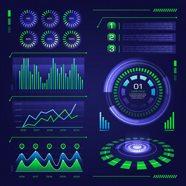 Futuristische infographic sjabloon