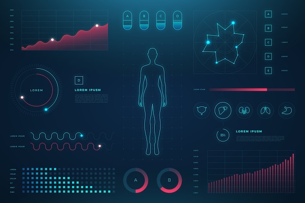 Futuristische medische infographic met details