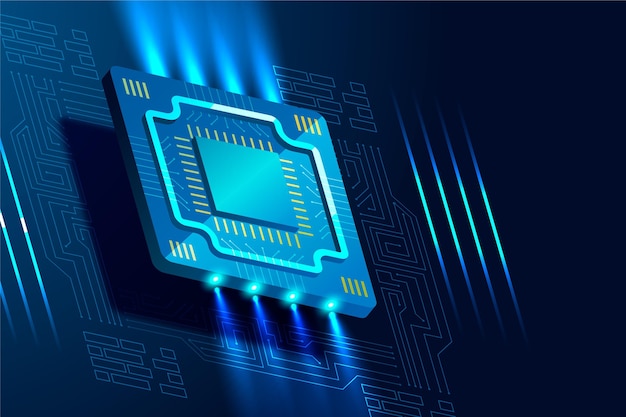 Futuristische microchip processor achtergrond