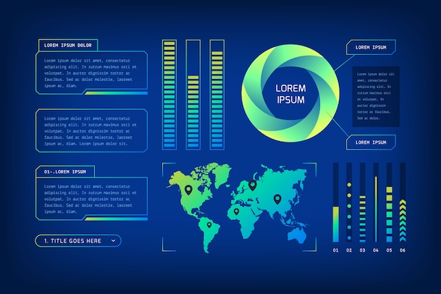 Gratis vector futuristische technologie infographic