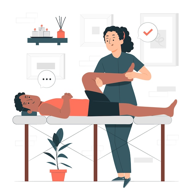 Fysiotherapie concept illustratie