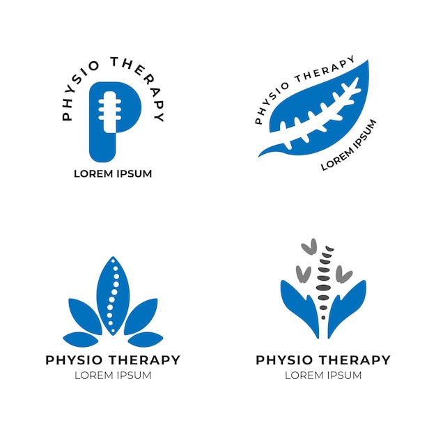 Fysiotherapie logo sjabloonverzameling