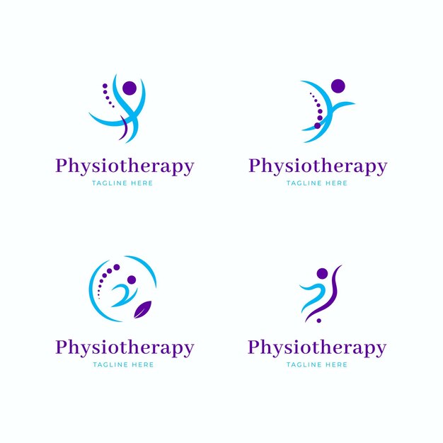 Fysiotherapie logo sjabloonverzameling