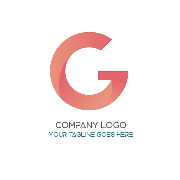 G logo rose goud kleur template