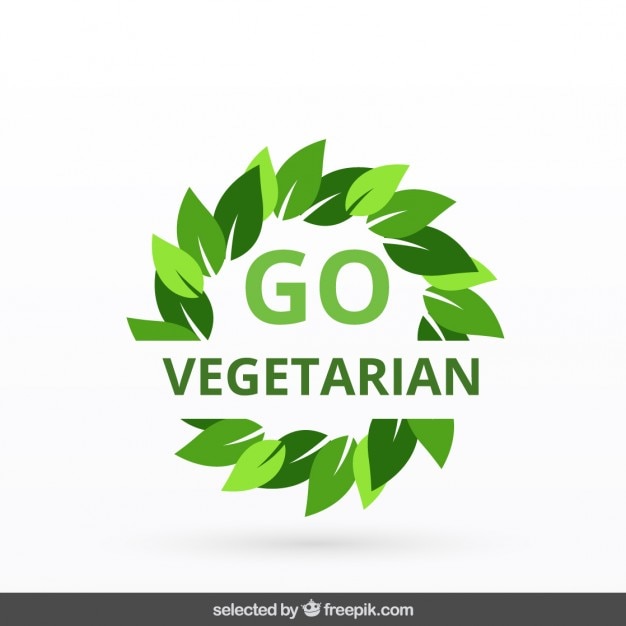 Gratis vector ga vegetarisch kenteken