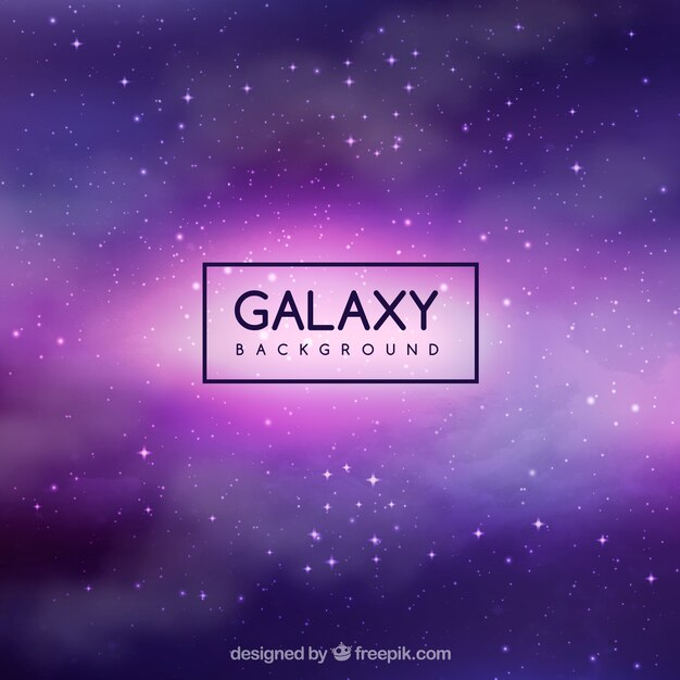 Galaxy achtergrond in paarse tinten