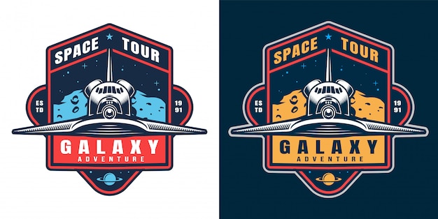 Galaxy avontuur embleem set