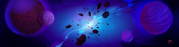 Galaxy explosie nevel ruimte vector achtergrond