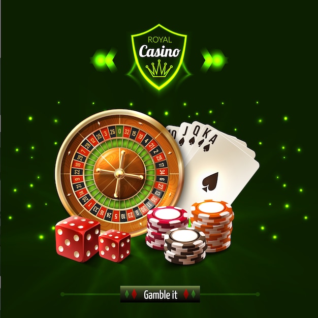 Gratis vector gamble it casino realistische samenstelling