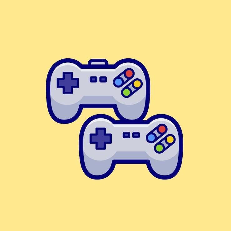Gratis Vector game console controller cartoon vector icon illustratie technologie object icon geïsoleerd vlak