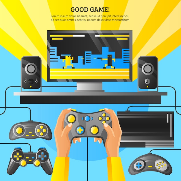 Gratis vector game gadget illustratie