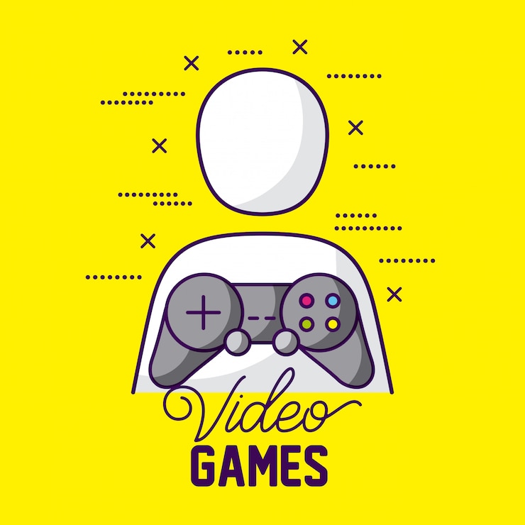 Gratis Vector gamer-avatar en -besturing, videogames