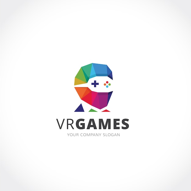 Gratis vector gaming logo ontwerp