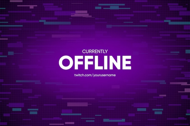 Gratis vector gammer-stijl offline twitch-banner