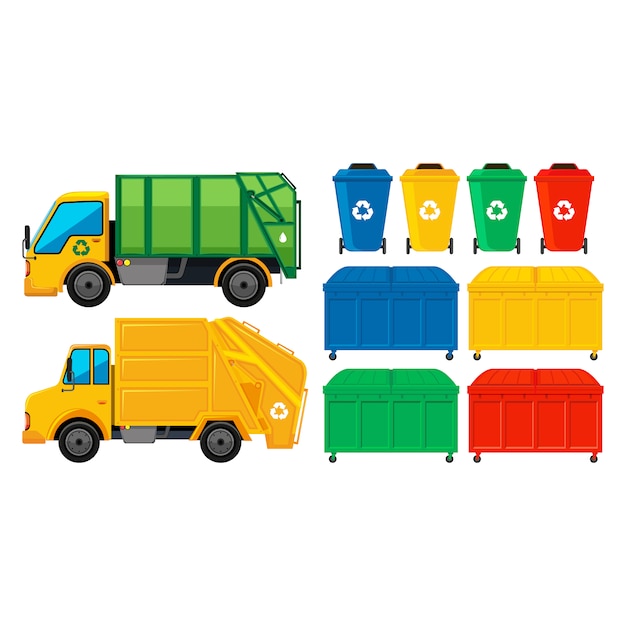 Gratis vector garbage elementen collectie