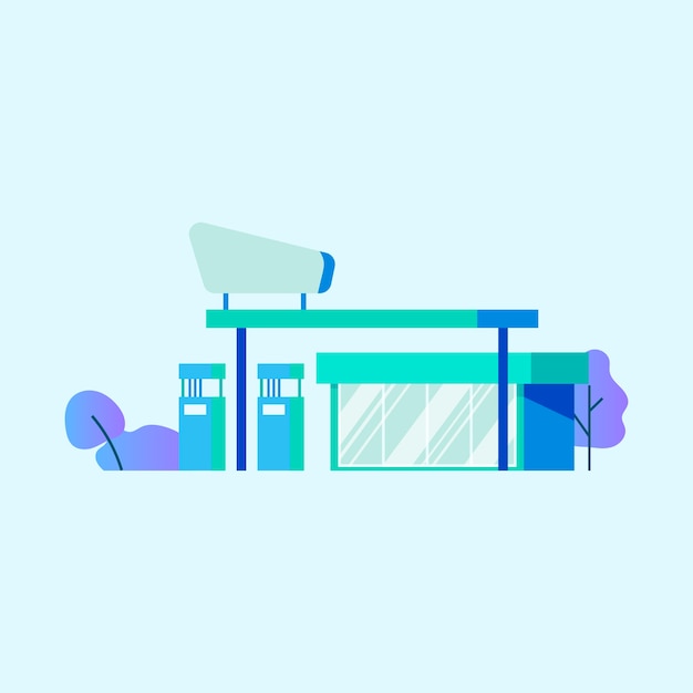 Gas of tankstation vector