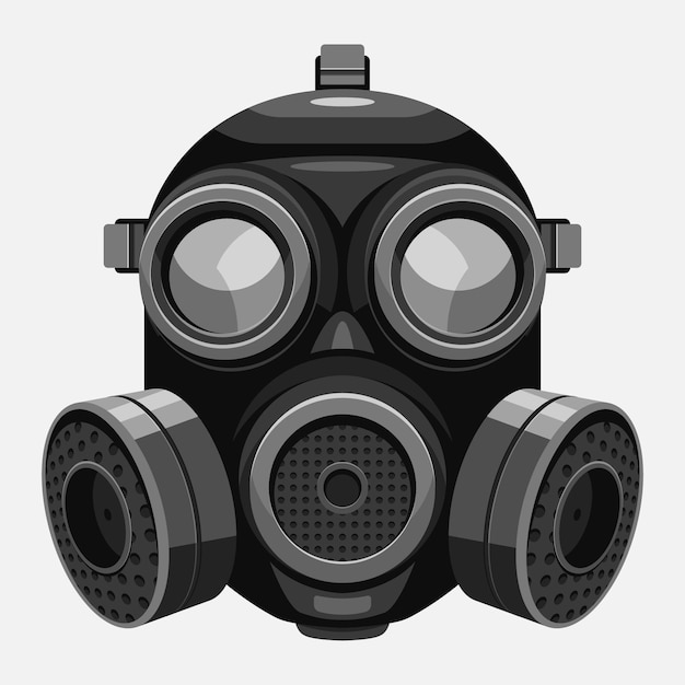 Gratis vector gasmasker gasmasker geïllustreerd