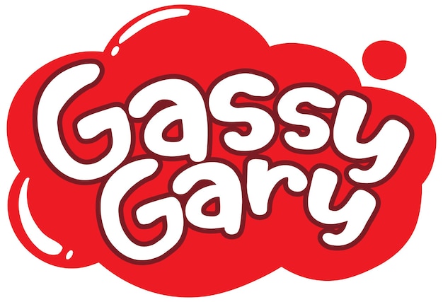 Gassy gary logo tekstontwerp