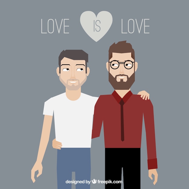 Gratis vector gay couple