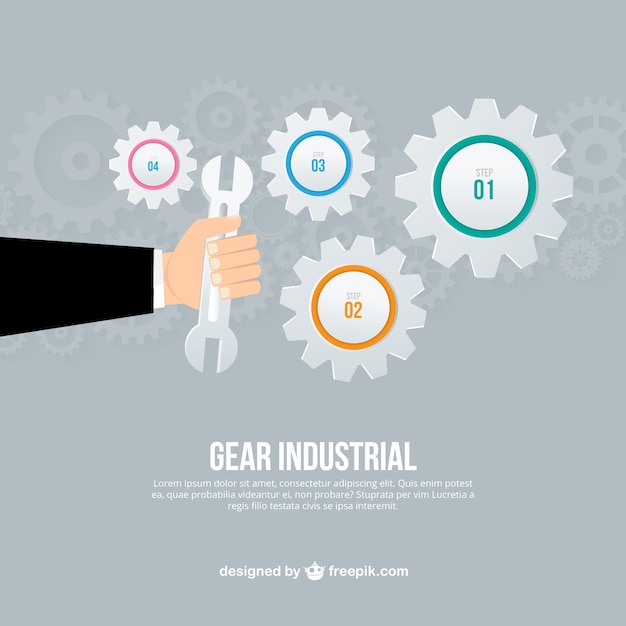 Gear industriële infographic