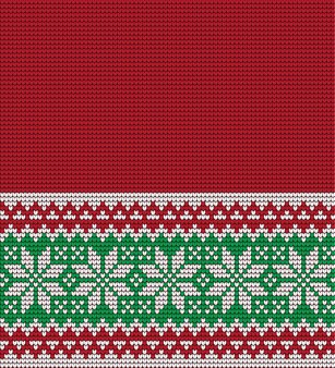 Gebreid kerst- en nieuwjaarspatroon in koe. wol breien trui ontwerp.
