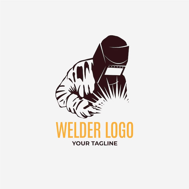 Gratis vector gedetailleerd lasser logo sjabloon