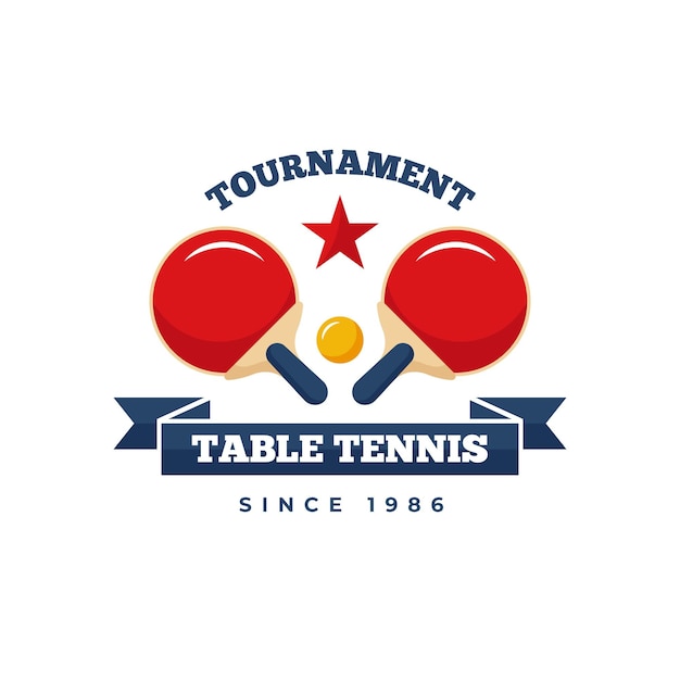 Gedetailleerd tafeltennislogo