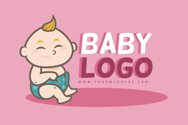 Gratis vector gedetailleerde baby logo sjabloon