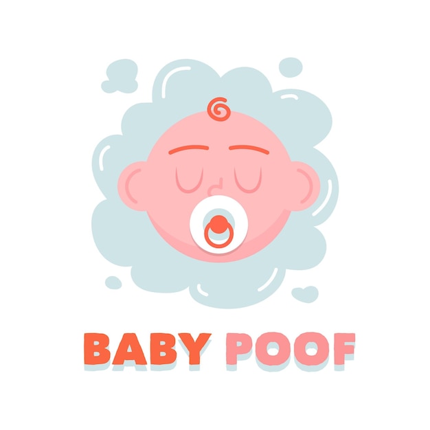 Gedetailleerde baby logo sjabloon