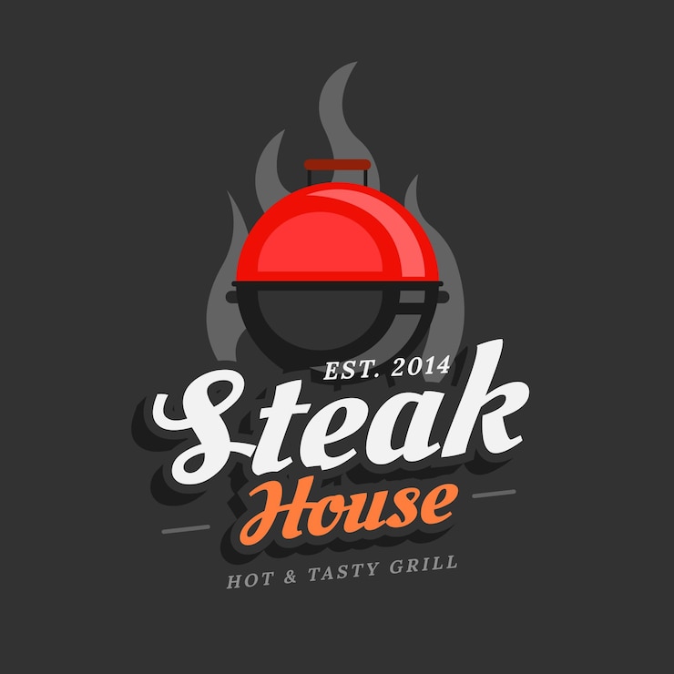 Gratis Vector gedetailleerde barbecue logo sjabloon