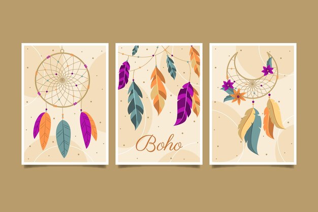 Gedetailleerde collectie boho-covers