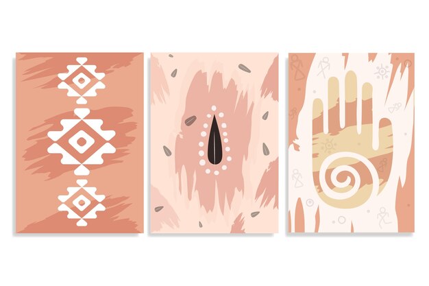 Gedetailleerde collectie boho-covers