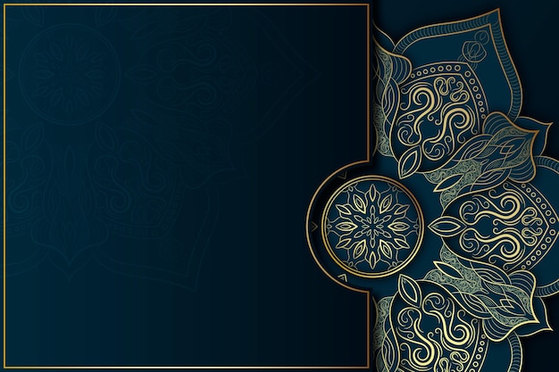 Gratis vector gedetailleerde donkere mandala achtergrond