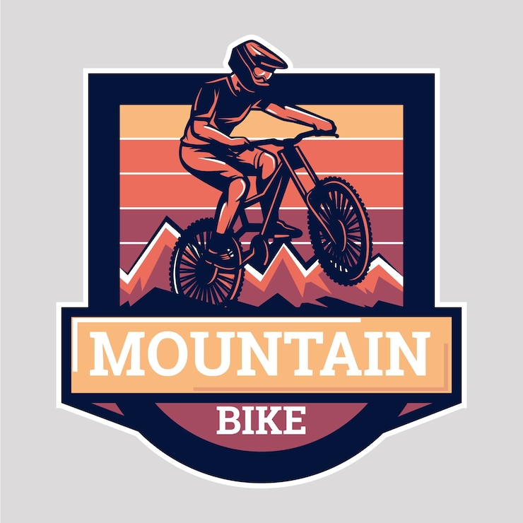 Gratis Vector gedetailleerde fietslogo sjabloon