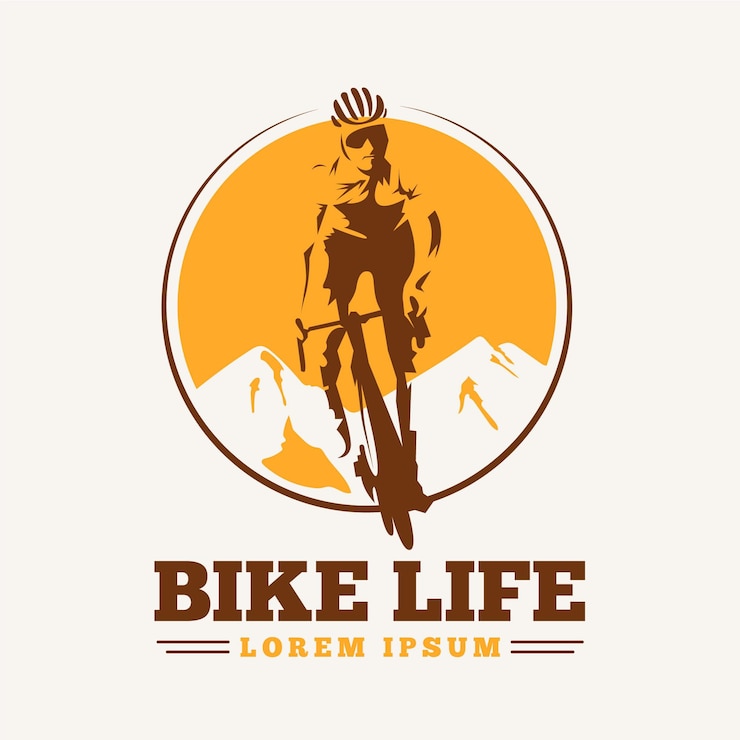 Gratis Vector gedetailleerde fietslogo sjabloon