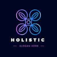 Gratis vector gedetailleerde holistische logosjabloon