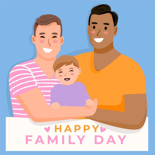 Gedetailleerde internationale dag van gezinnen illustratie