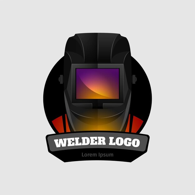 Gratis vector gedetailleerde logo sjabloon voor lassers