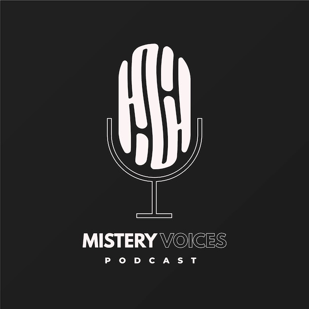 Gratis vector gedetailleerde podcast logo sjabloon