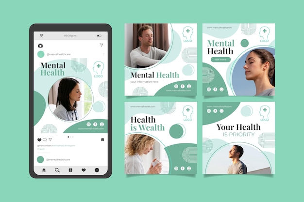Gedetailleerde verzameling instagram-berichten over geestelijke gezondheid