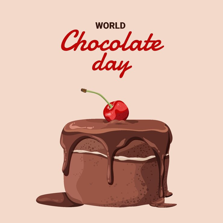 Gratis Vector gedetailleerde wereldchocolade dag illustratie