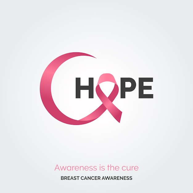 Gratis vector geef hoop in het bewustzijn van roze borstkanker