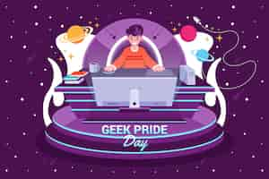 Gratis vector geek pride day